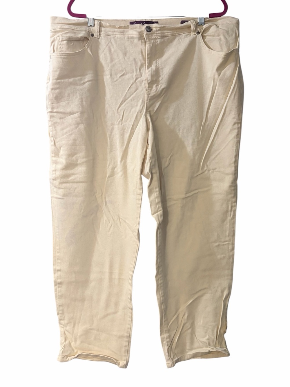 Gloria Vanderbilt Amanda Yellow Straight Leg Jeans 22W